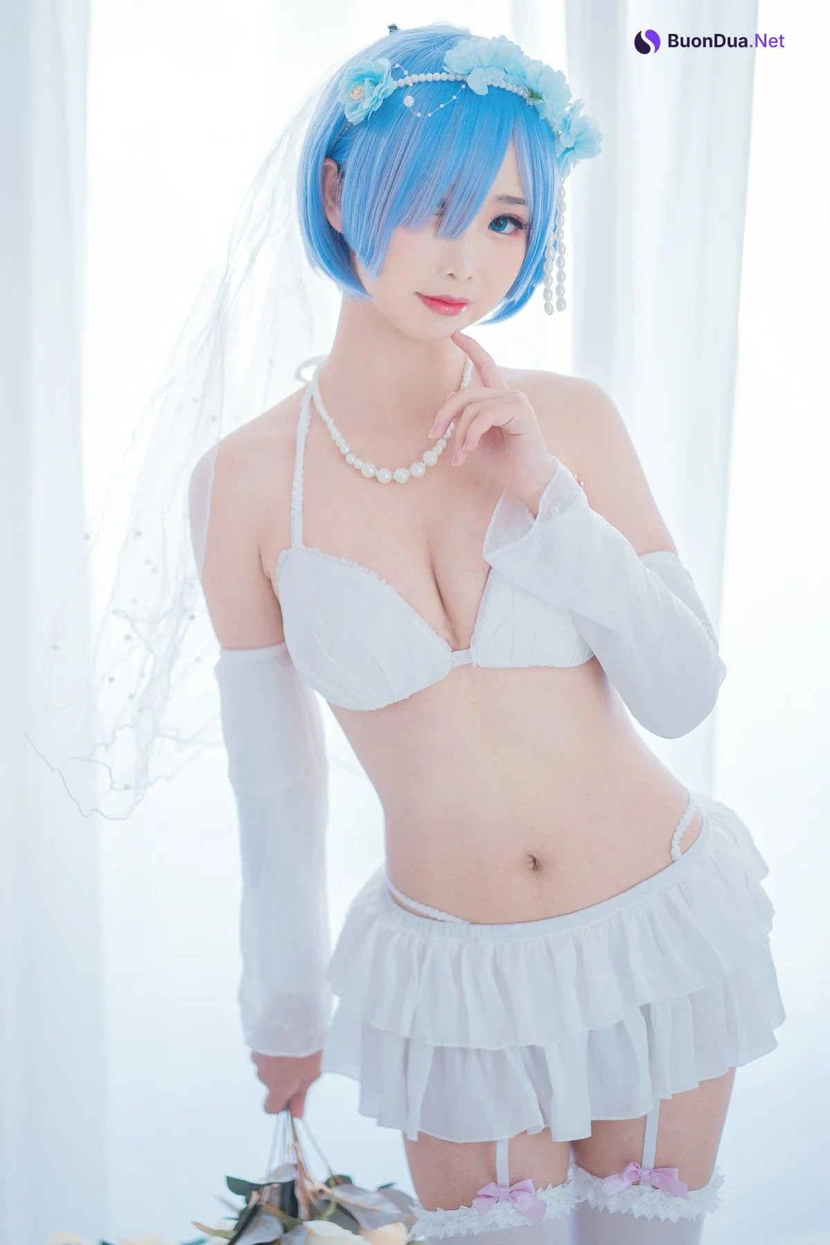 Cosplay 面饼仙儿 花嫁蕾姆 - Photo 19