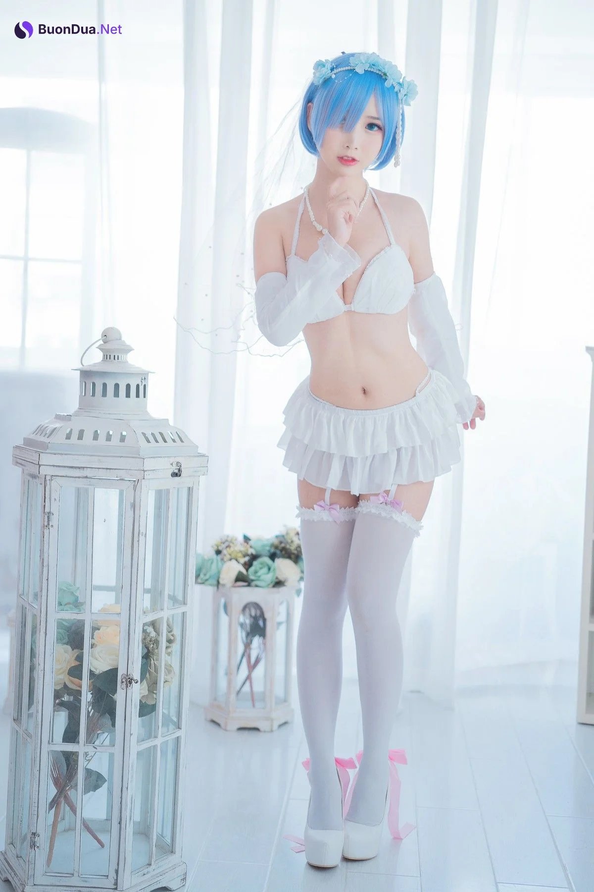 Cosplay 面饼仙儿 花嫁蕾姆 - Photo 20