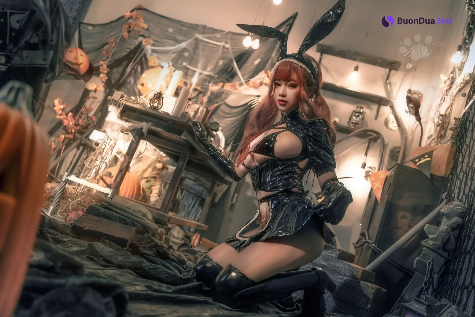 Cosplay 奇行家狗崽 漆皮兔女仆 - Photo 5
