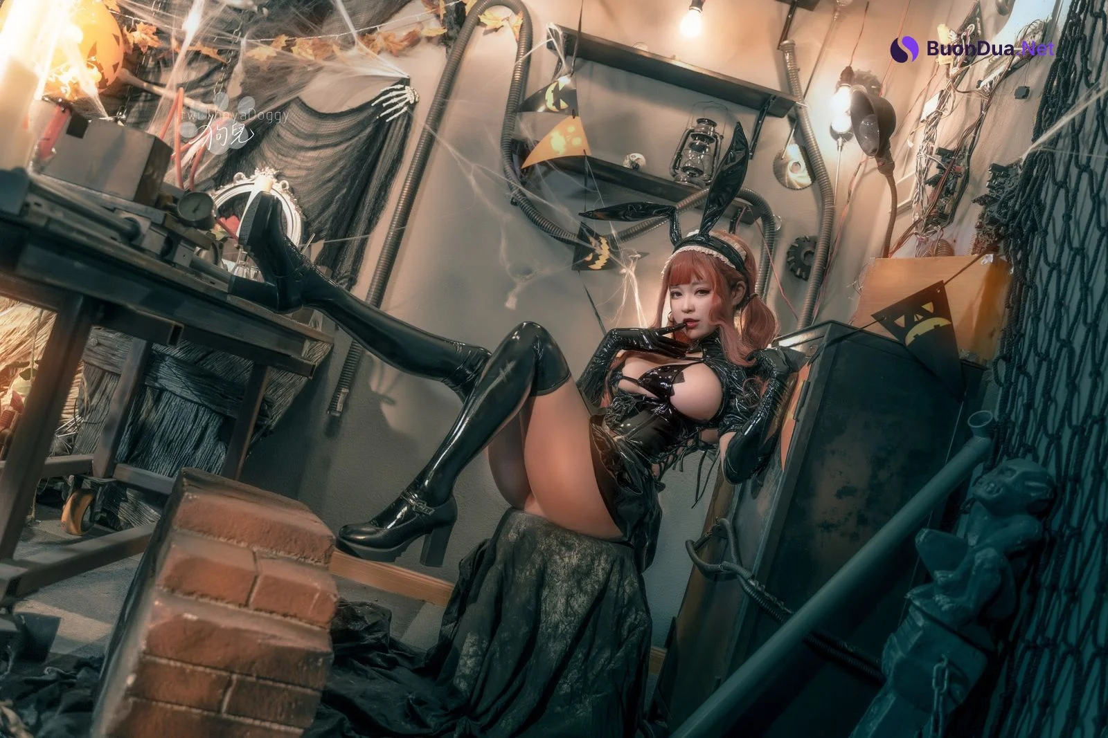 Cosplay 奇行家狗崽 漆皮兔女仆 - Photo 7