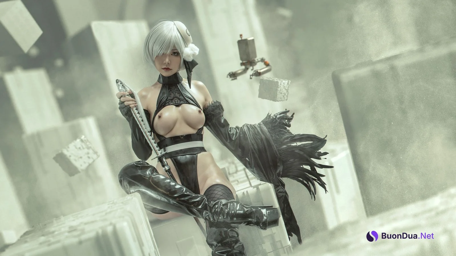 爆机少女喵小吉 Cosplay 尼尔机械纪元-人形兵器 - Photo 10