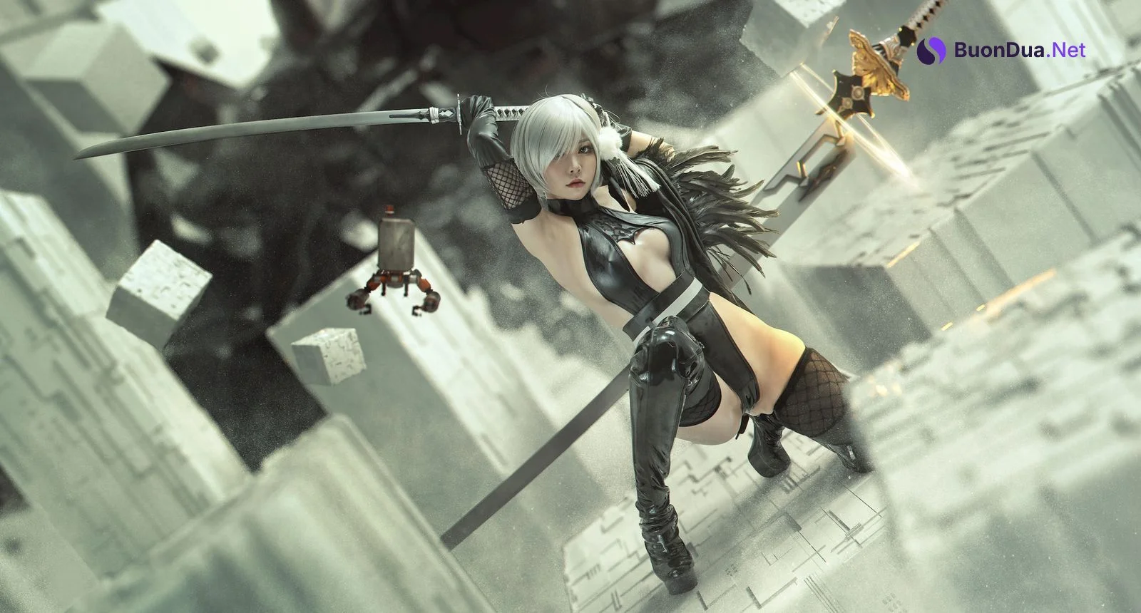 爆机少女喵小吉 Cosplay 尼尔机械纪元-人形兵器 - Photo 12