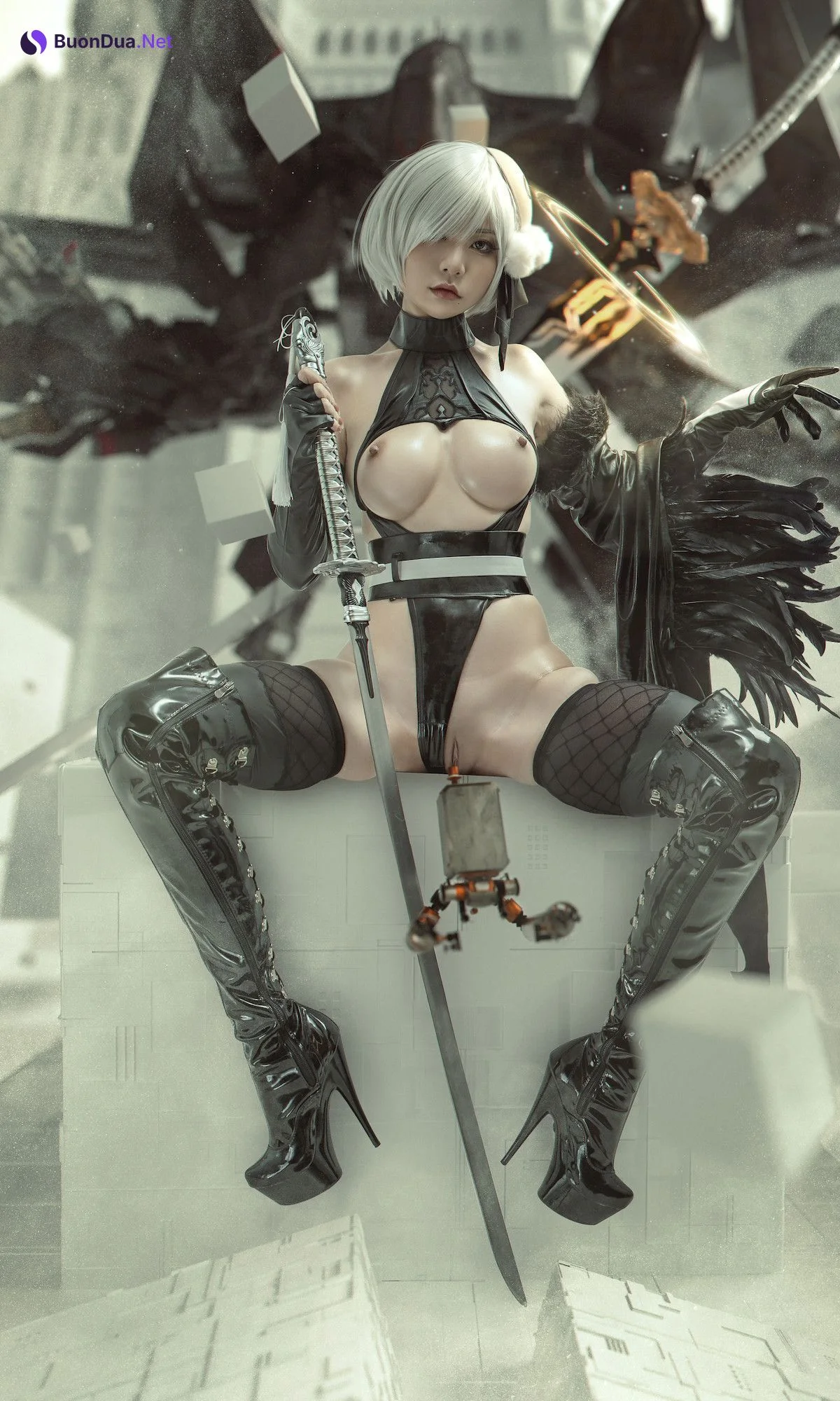 爆机少女喵小吉 Cosplay 尼尔机械纪元-人形兵器 - Photo 13