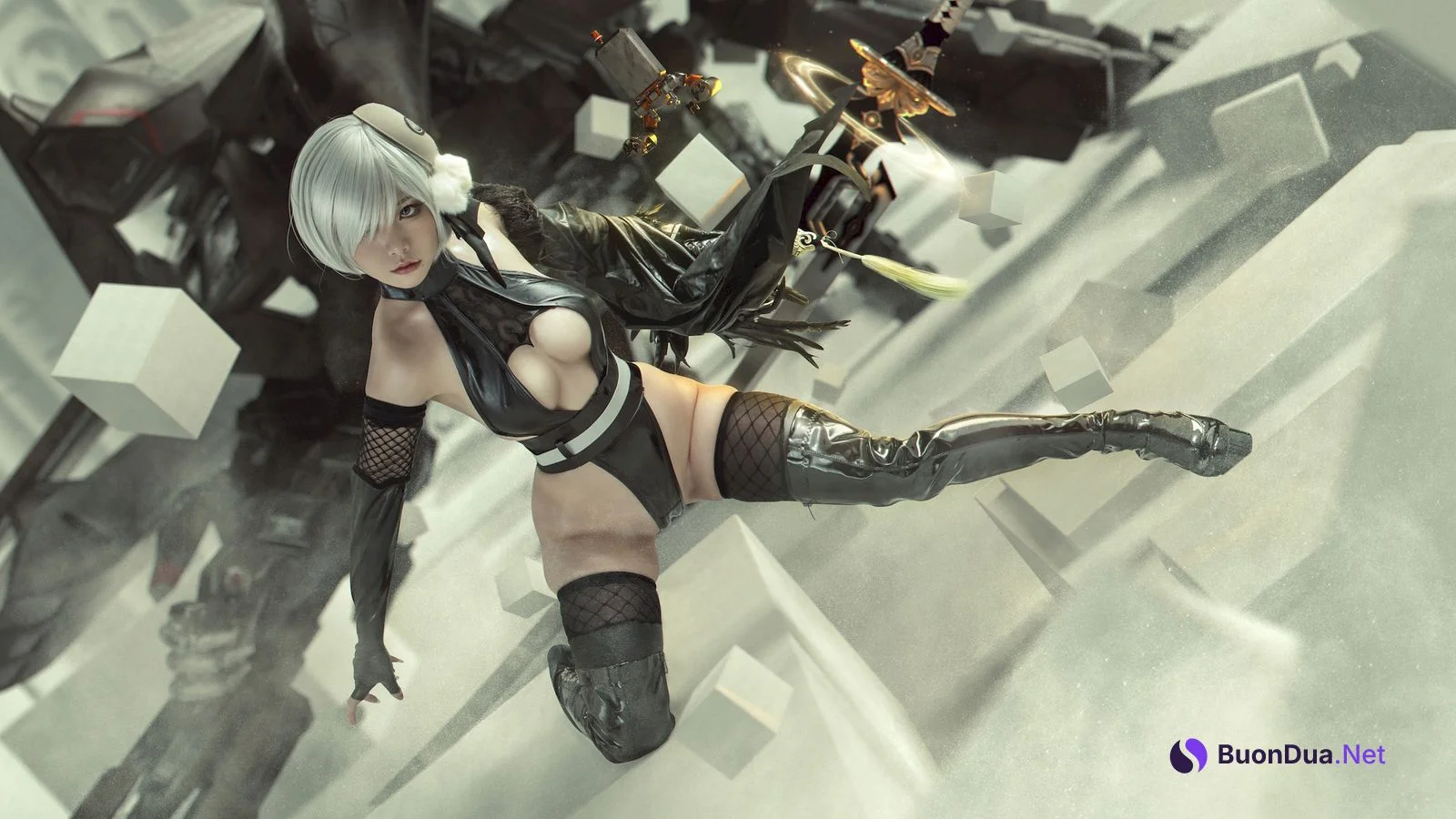 爆机少女喵小吉 Cosplay 尼尔机械纪元-人形兵器 - Photo 3