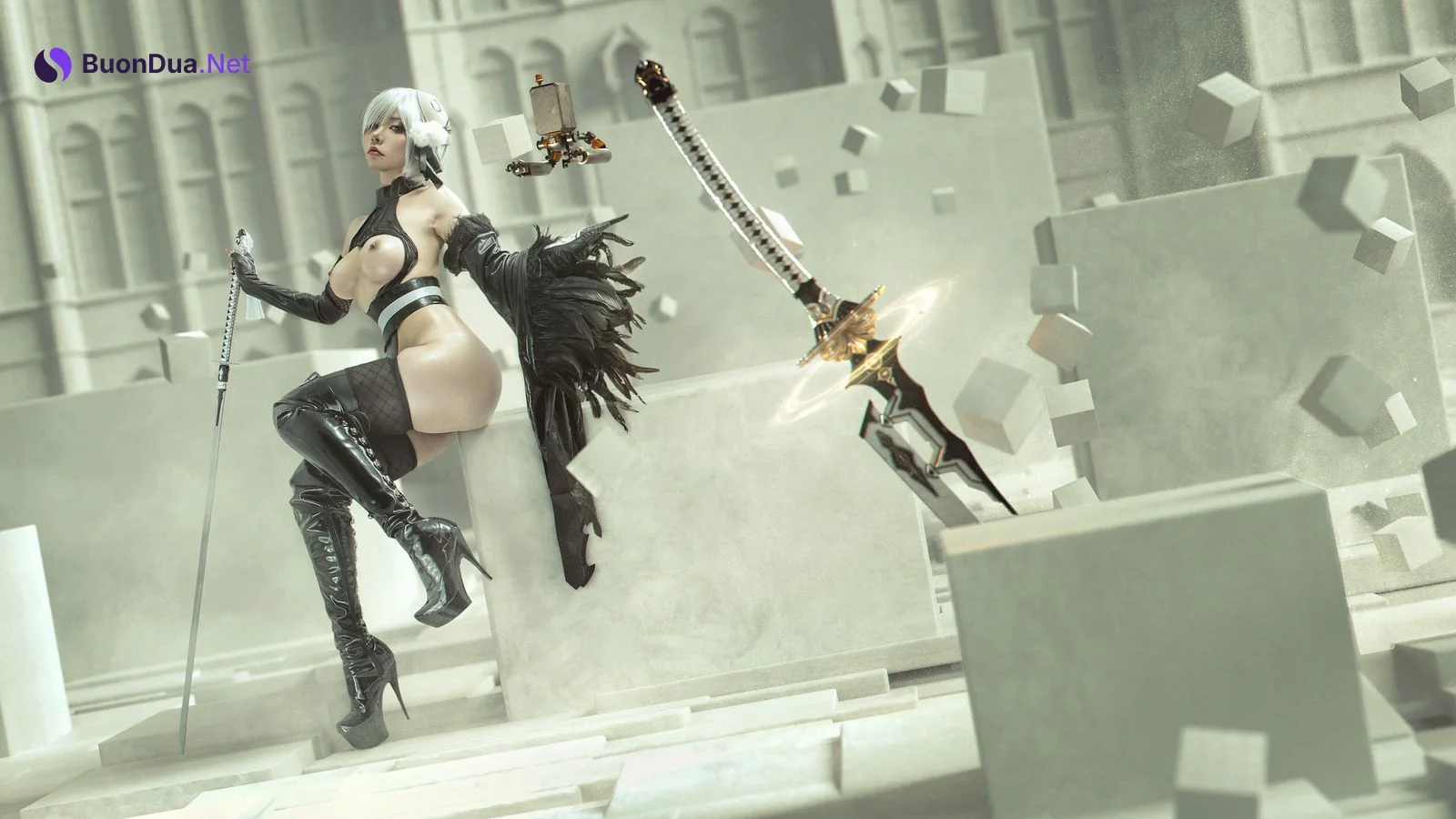 爆机少女喵小吉 Cosplay 尼尔机械纪元-人形兵器 - Photo 4
