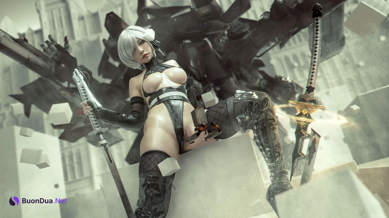 爆机少女喵小吉 Cosplay 尼尔机械纪元-人形兵器 - Photo 5