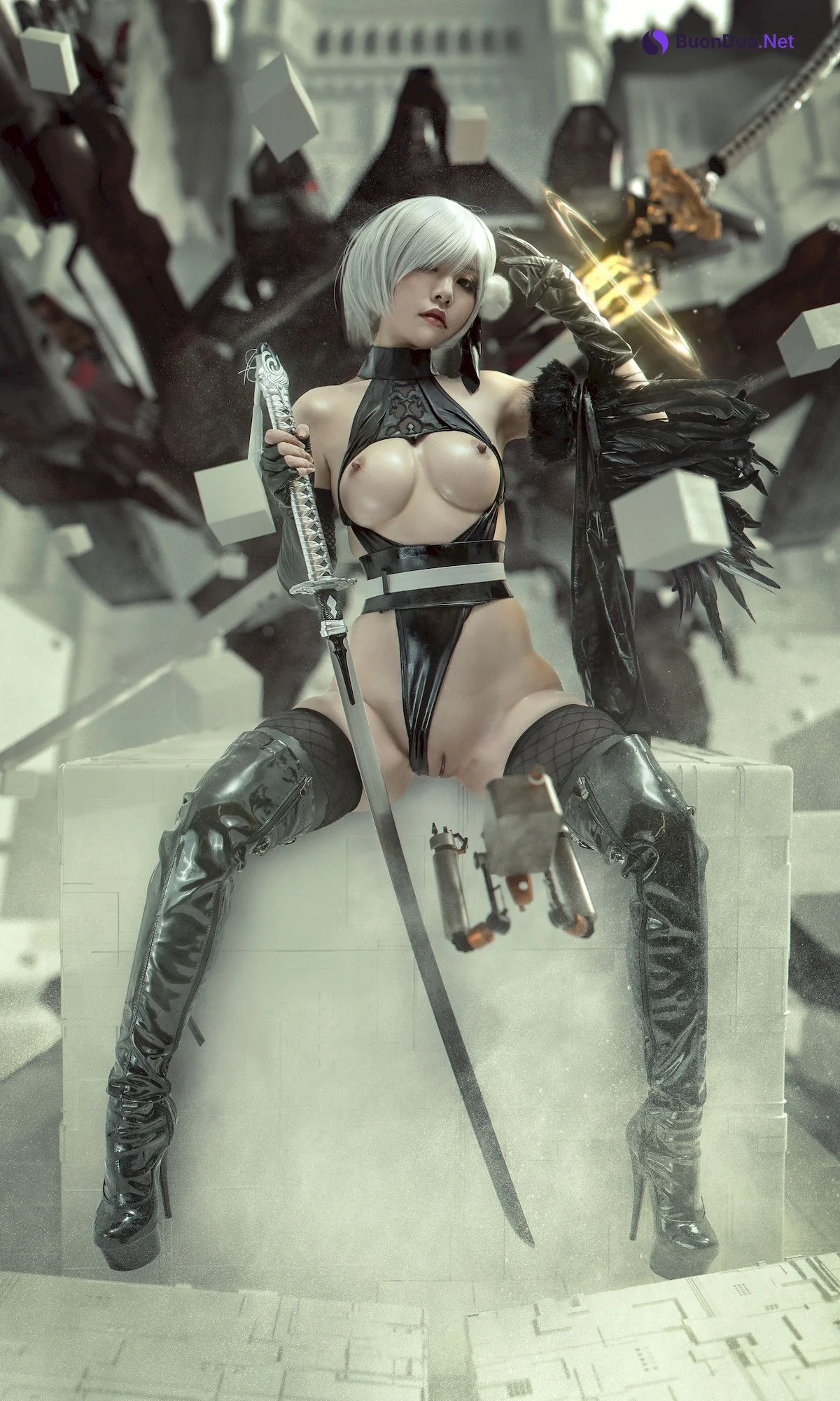 爆机少女喵小吉 Cosplay 尼尔机械纪元-人形兵器 - Photo 6