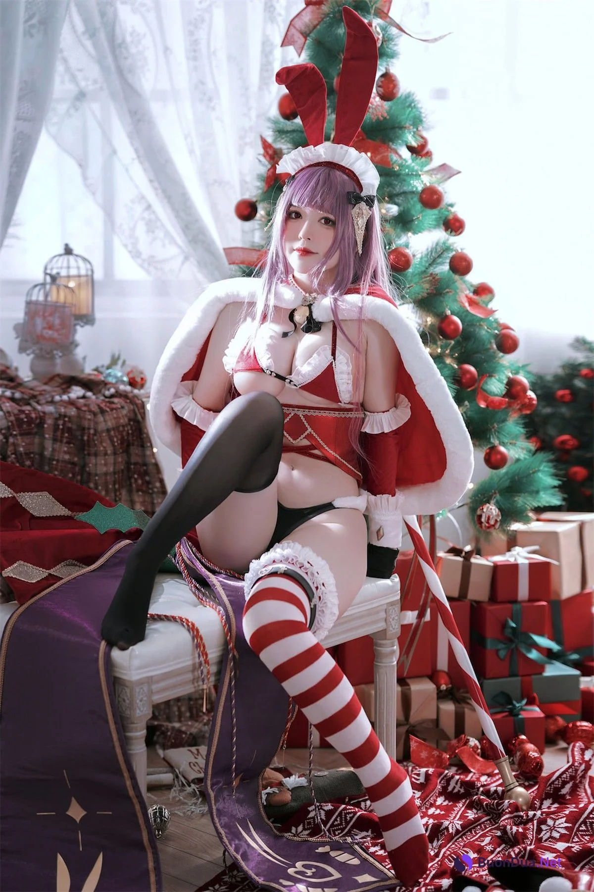 Cosplay 半半子 Christmas Bunny Aike - Photo 19