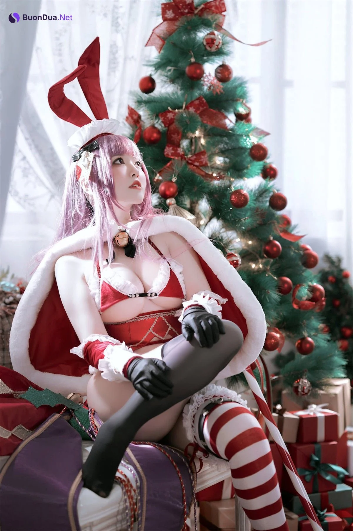 Cosplay 半半子 Christmas Bunny Aike - Photo 2