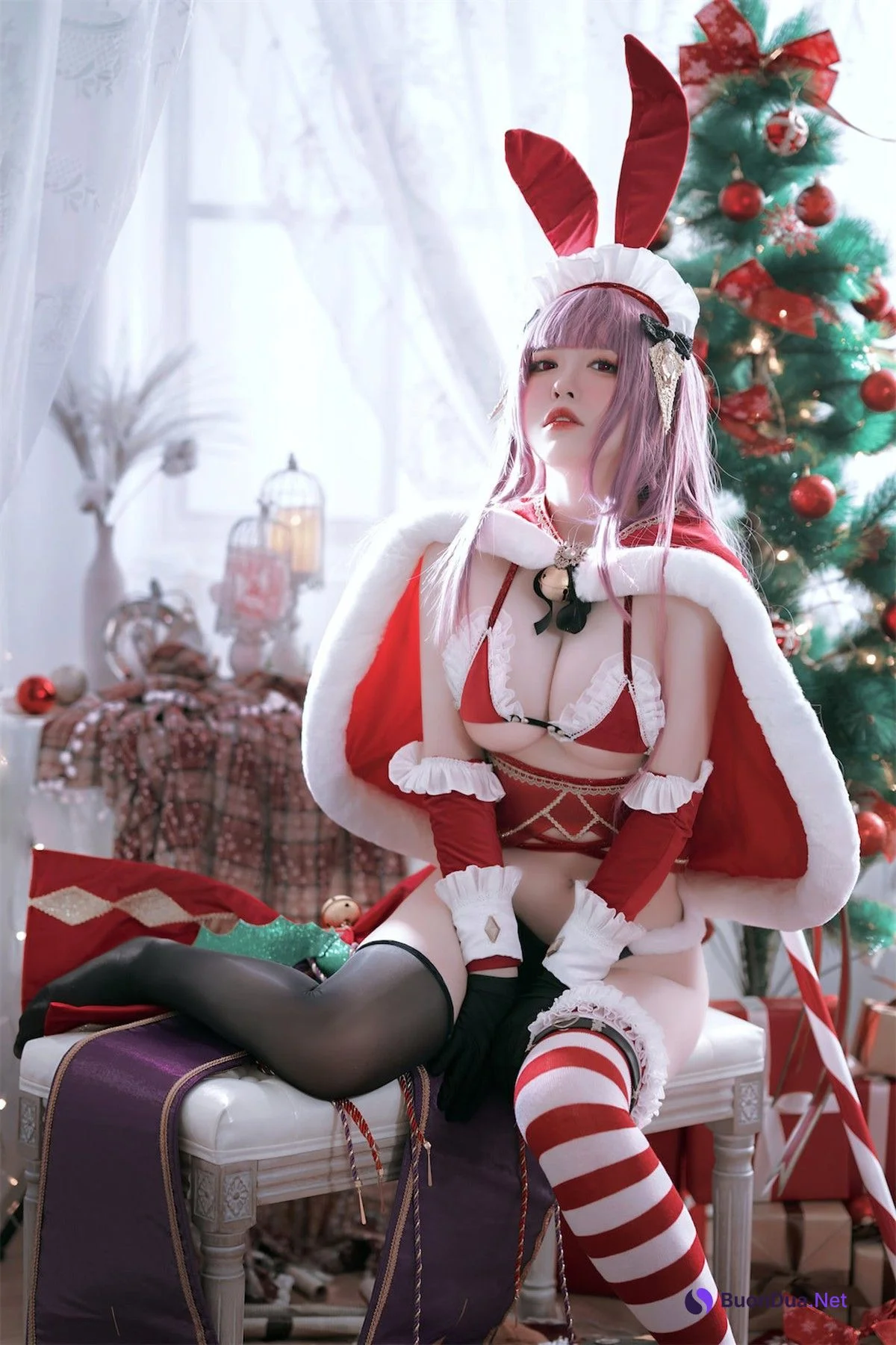 Cosplay 半半子 Christmas Bunny Aike - Photo 20