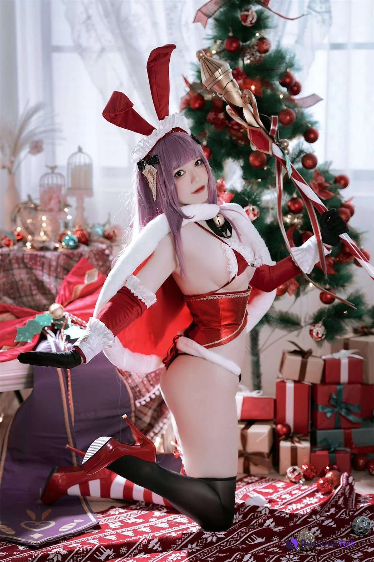 Cosplay 半半子 Christmas Bunny Aike - Photo 4