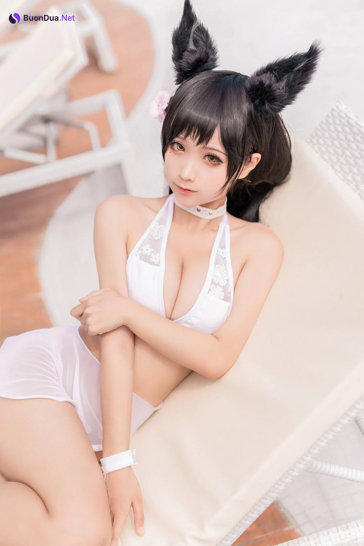 Cosplay 蠢沫沫Chunmomo 爱宕 犬 泳装 - 写真 3