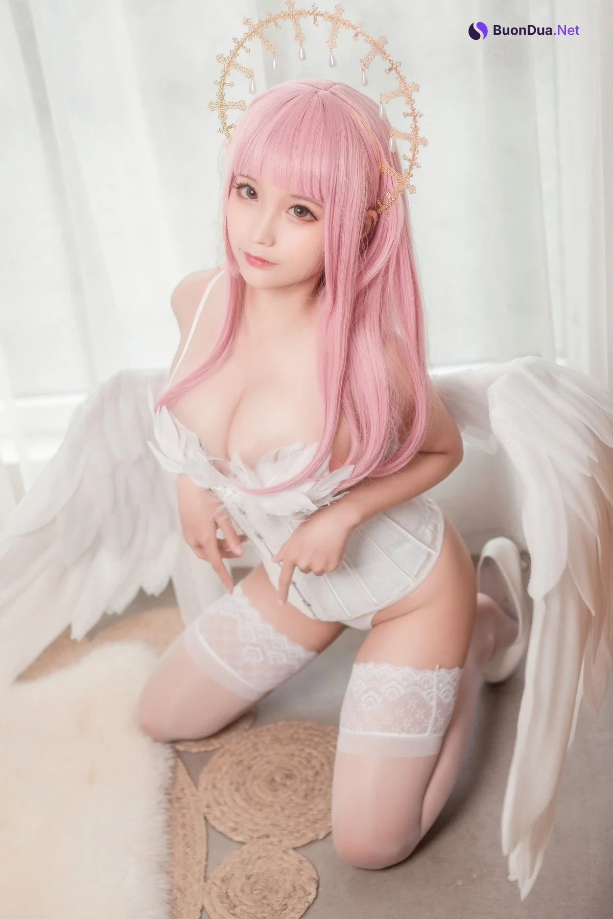 Cosplay 蠢沫沫 Chunmomo 沫沫真爱版 天使本-光天使 - Photo 3