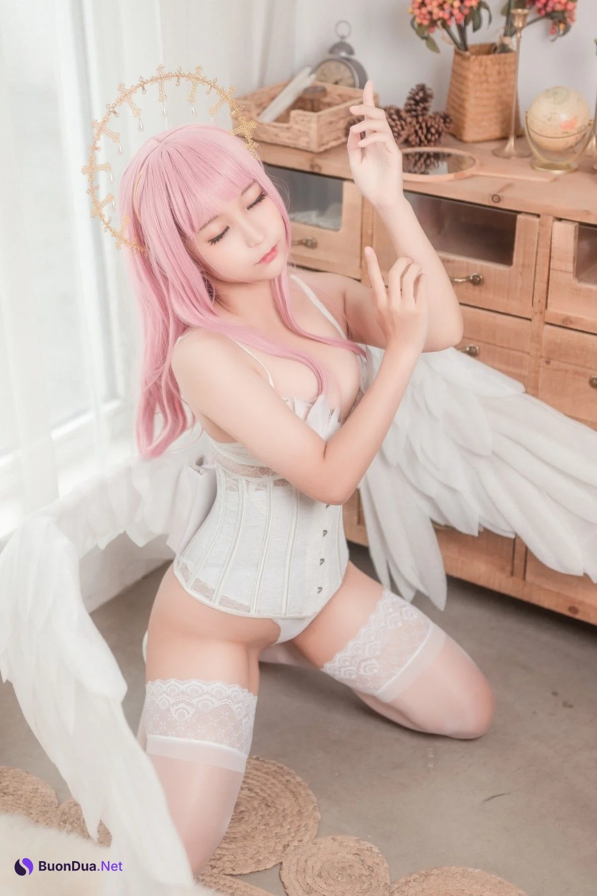 Cosplay 蠢沫沫 Chunmomo 沫沫真爱版 天使本-光天使 - Photo 5