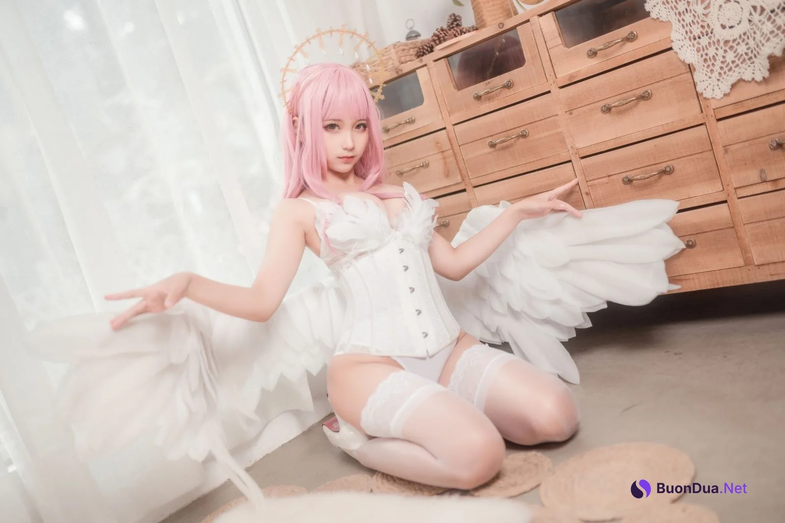 Cosplay 蠢沫沫 Chunmomo 沫沫真爱版 天使本-光天使 - Photo 6