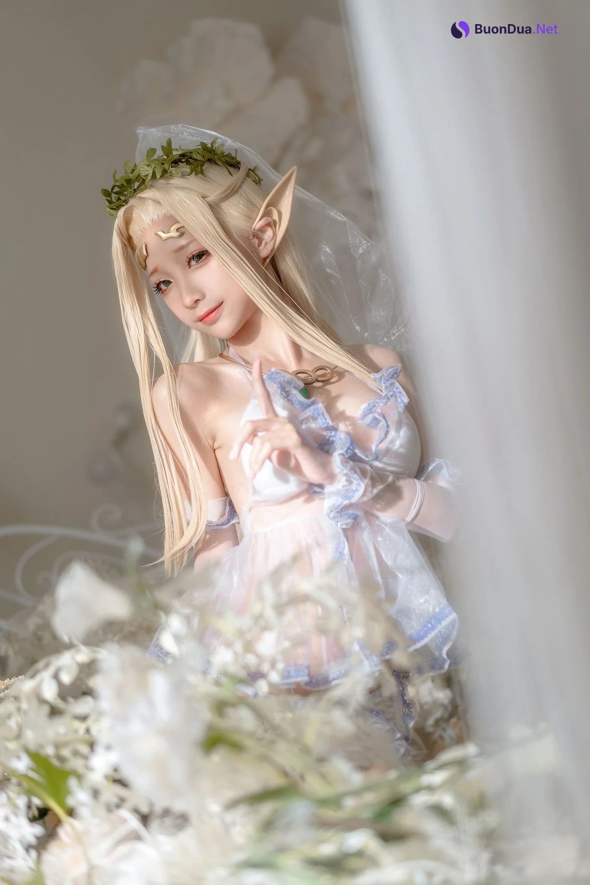 Cosplay 蠢沫沫Chunmomo 白精灵3套 Set.02 - Photo 11