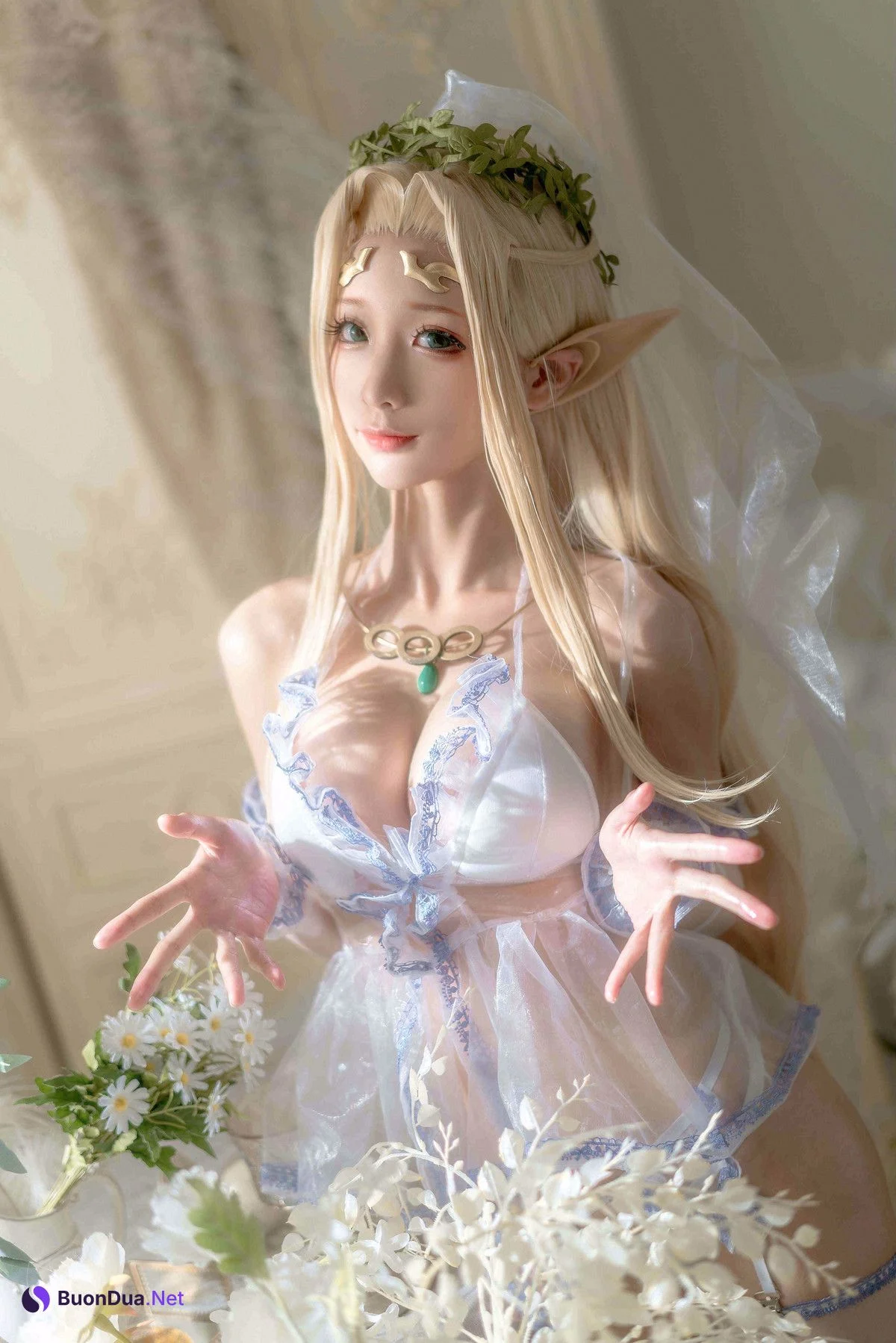 Cosplay 蠢沫沫Chunmomo 白精灵3套 Set.02 - Photo 12