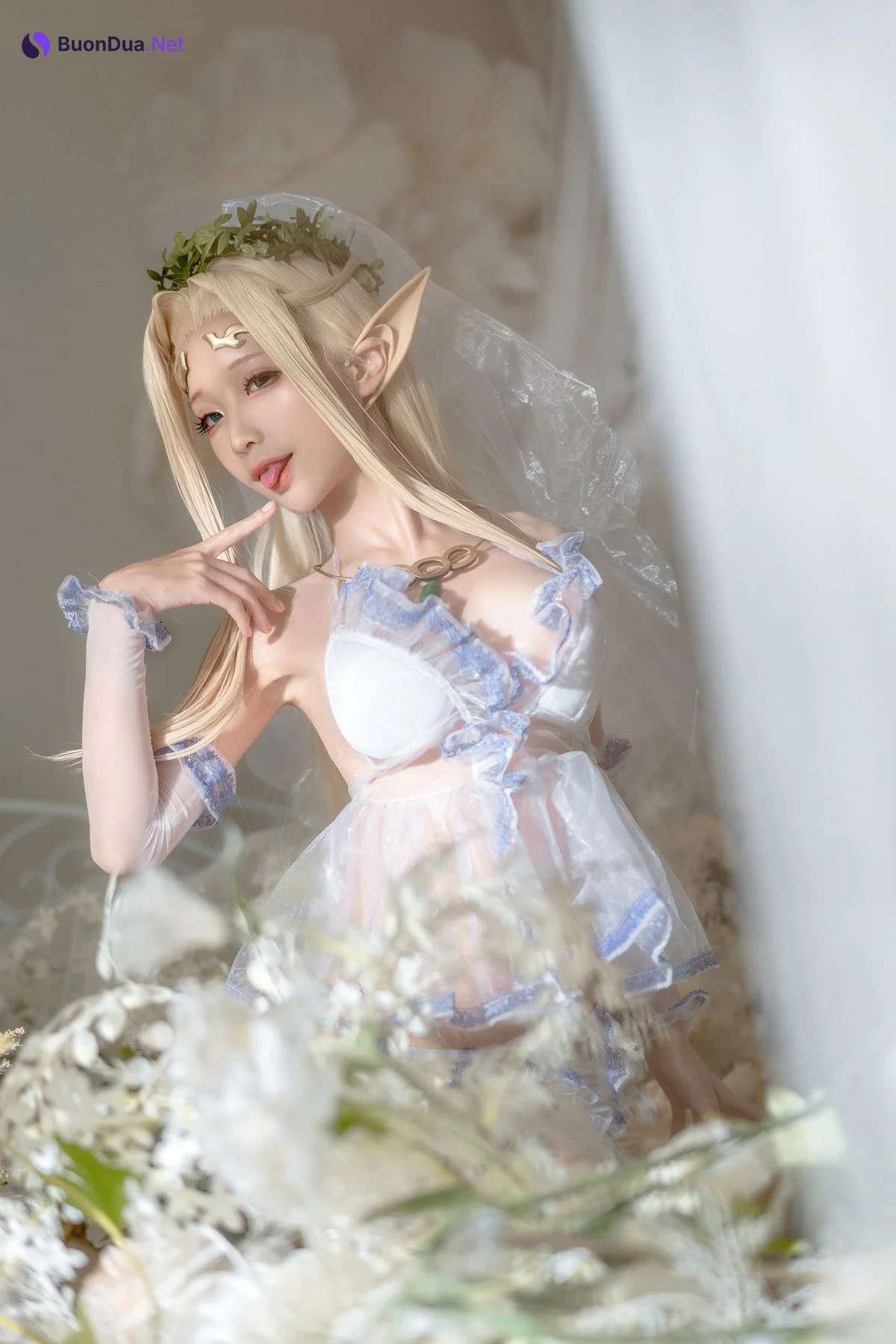 Cosplay 蠢沫沫Chunmomo 白精灵3套 Set.02 - Photo 13