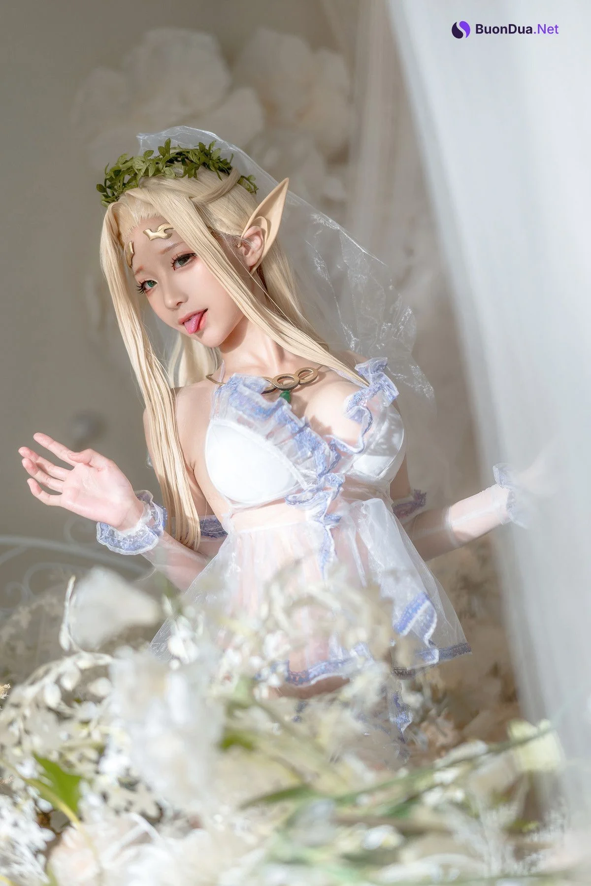 Cosplay 蠢沫沫Chunmomo 白精灵3套 Set.02 - Photo 14