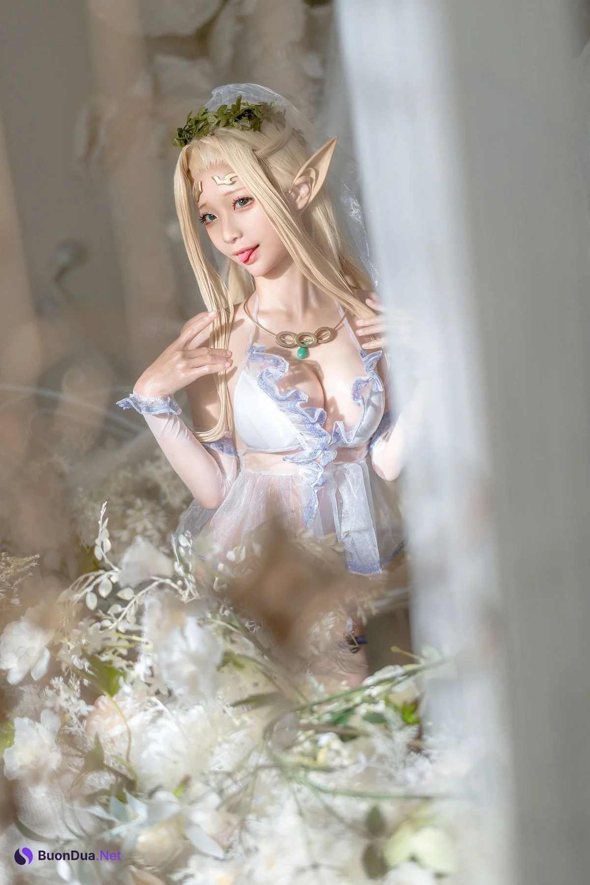 Cosplay 蠢沫沫Chunmomo 白精灵3套 Set.02 - Photo 16