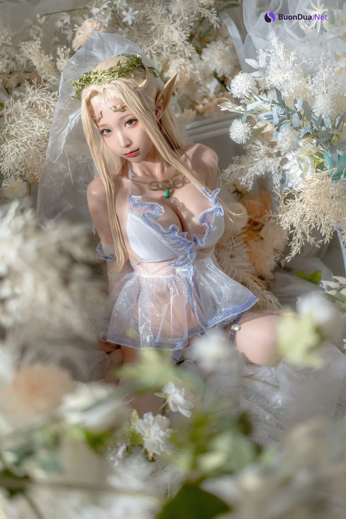 Cosplay 蠢沫沫Chunmomo 白精灵3套 Set.02 - Photo 19