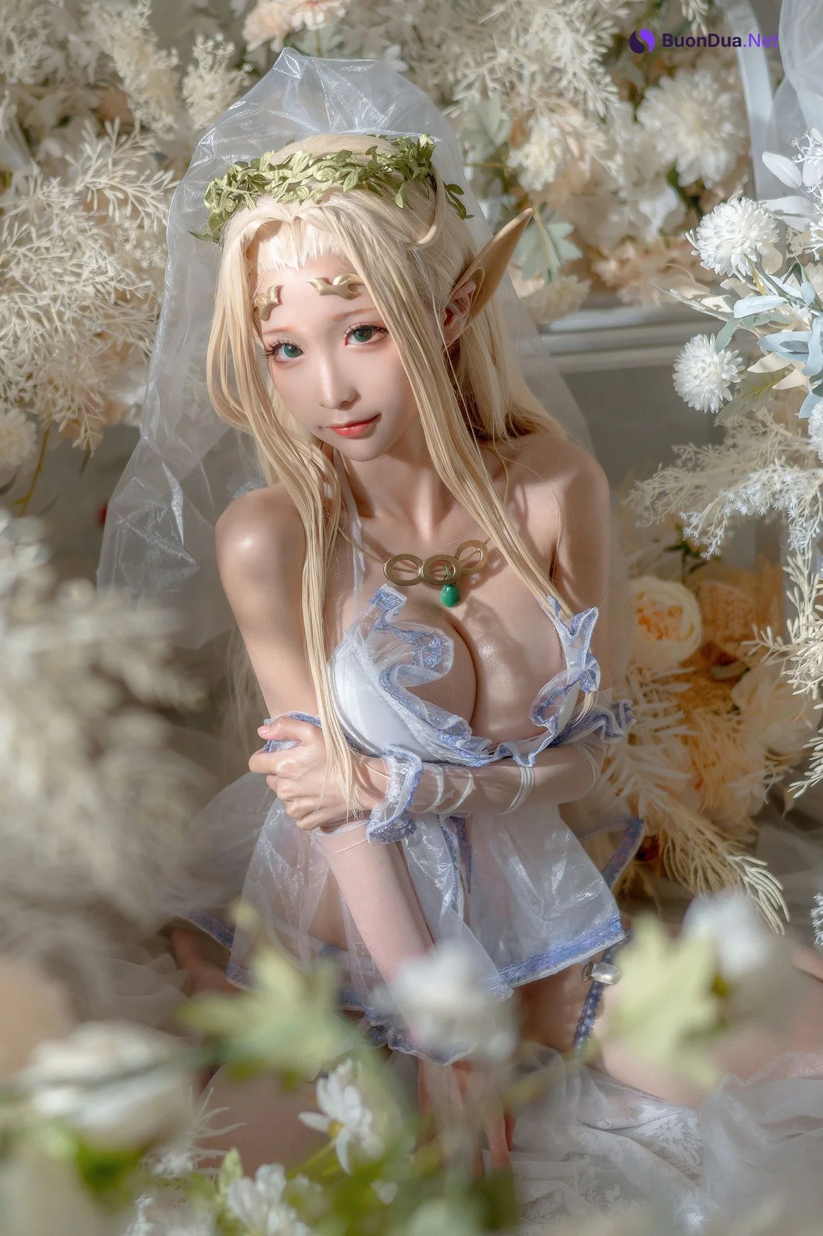 Cosplay 蠢沫沫Chunmomo 白精灵3套 Set.02 - Photo 20