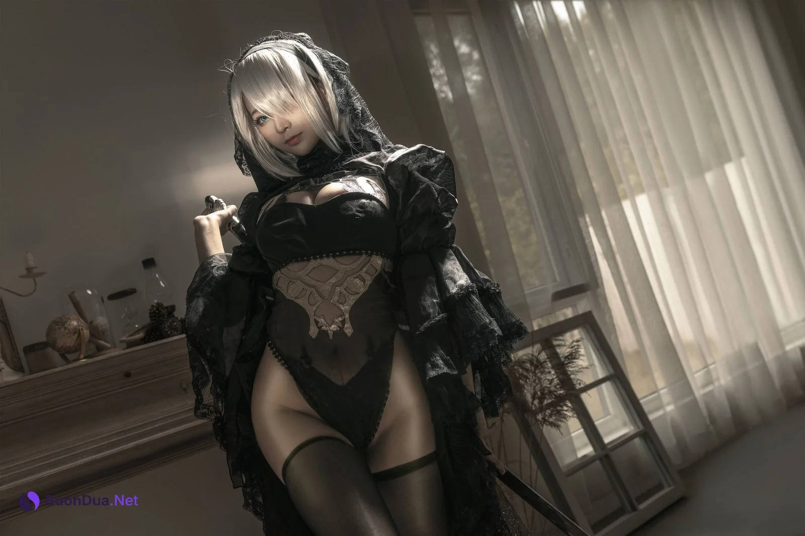 Cosplay 蠢沫沫 Chunmomo 尼尔纪元 黑花嫁 - Photo 10