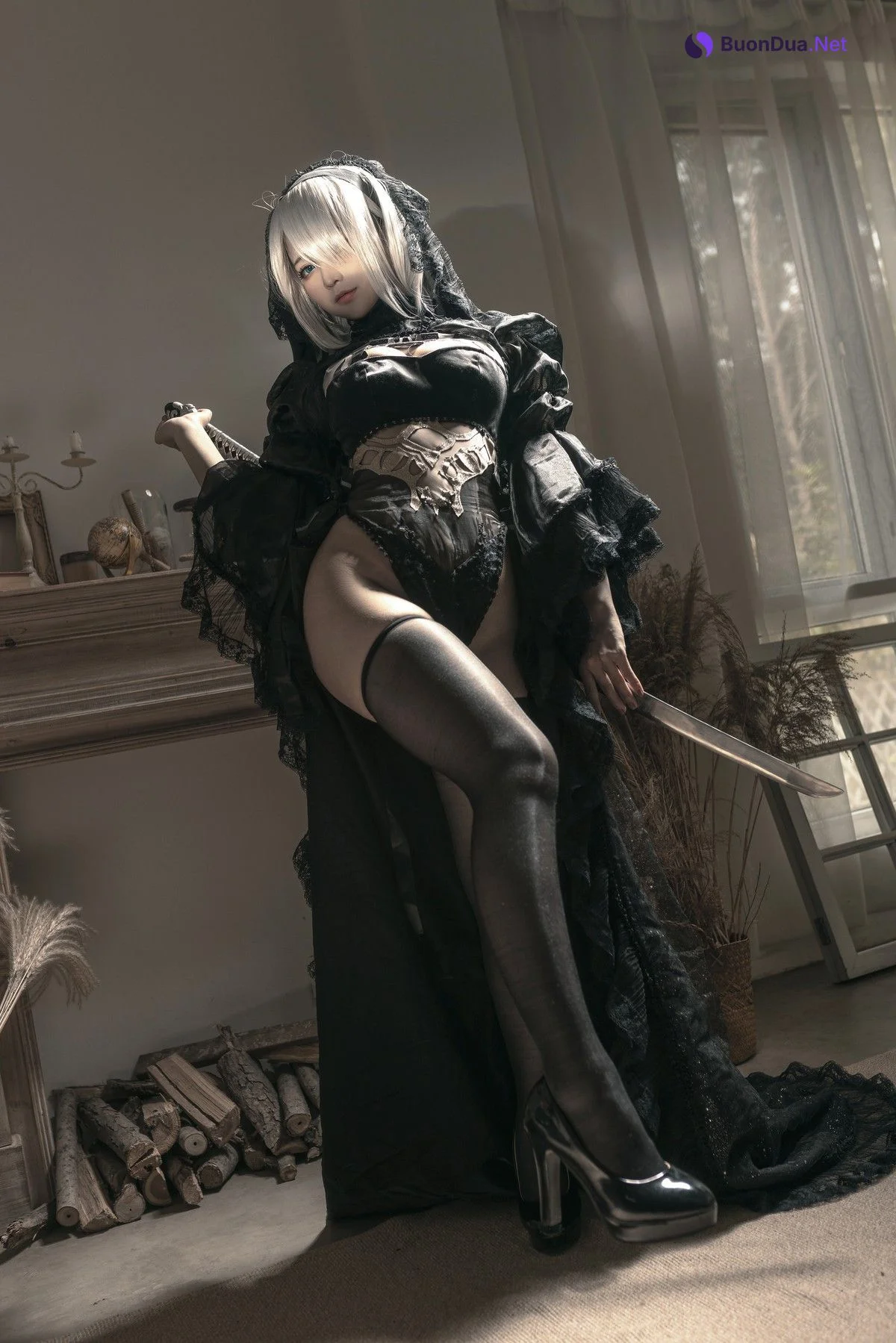 Cosplay 蠢沫沫 Chunmomo 尼尔纪元 黑花嫁 - Photo 11