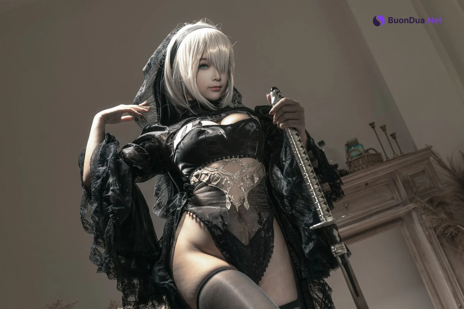 Cosplay 蠢沫沫 Chunmomo 尼尔纪元 黑花嫁 - Photo 12