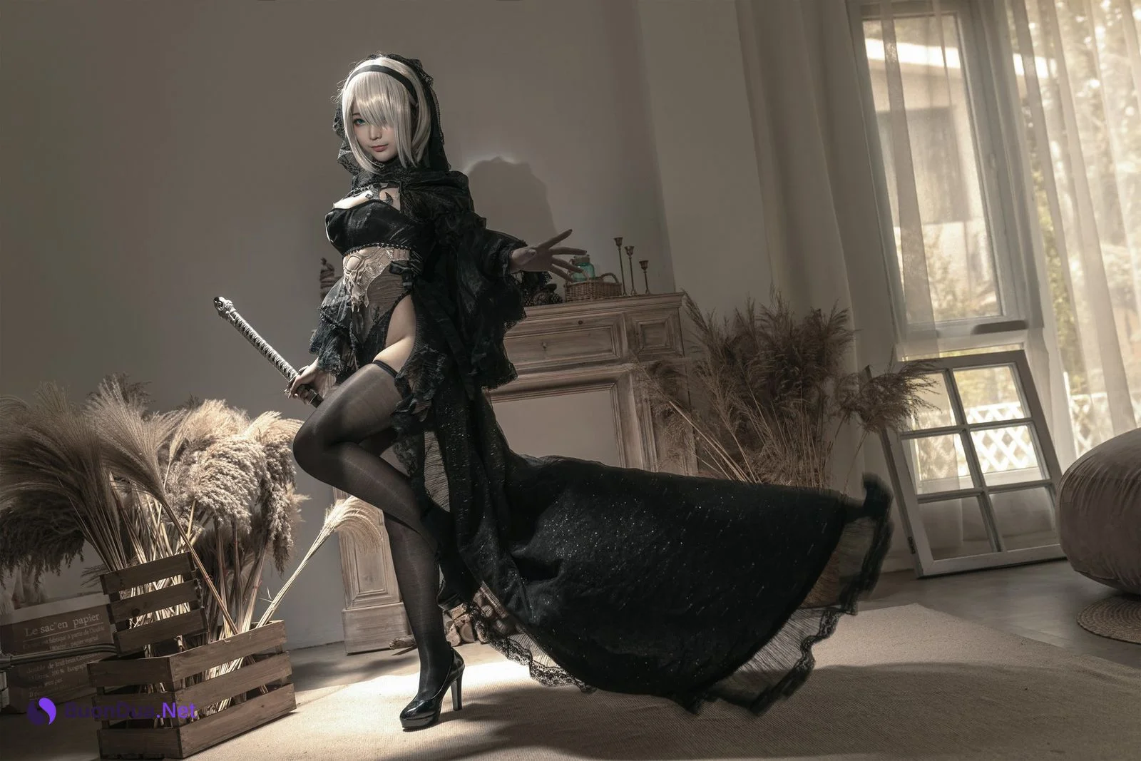Cosplay 蠢沫沫 Chunmomo 尼尔纪元 黑花嫁 - Photo 14