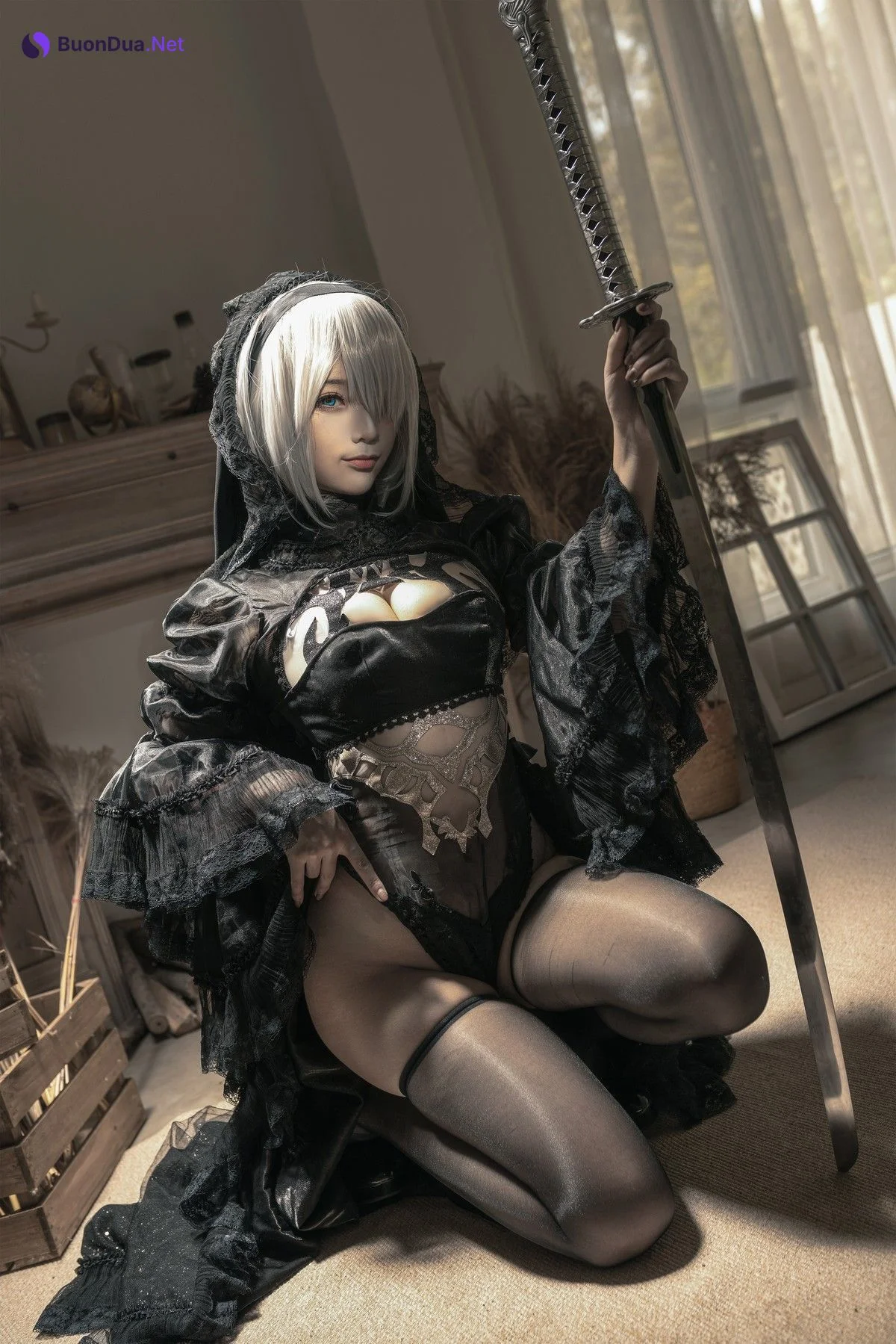Cosplay 蠢沫沫 Chunmomo 尼尔纪元 黑花嫁 - Photo 16