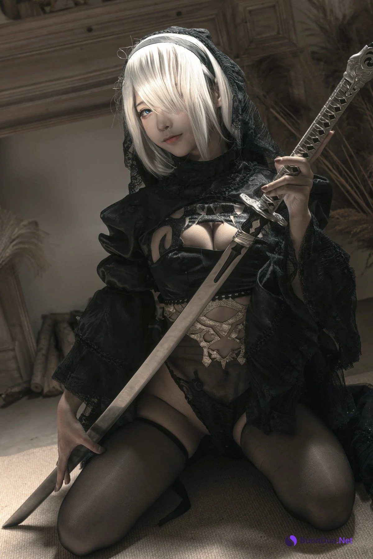 Cosplay 蠢沫沫 Chunmomo 尼尔纪元 黑花嫁 - Photo 3