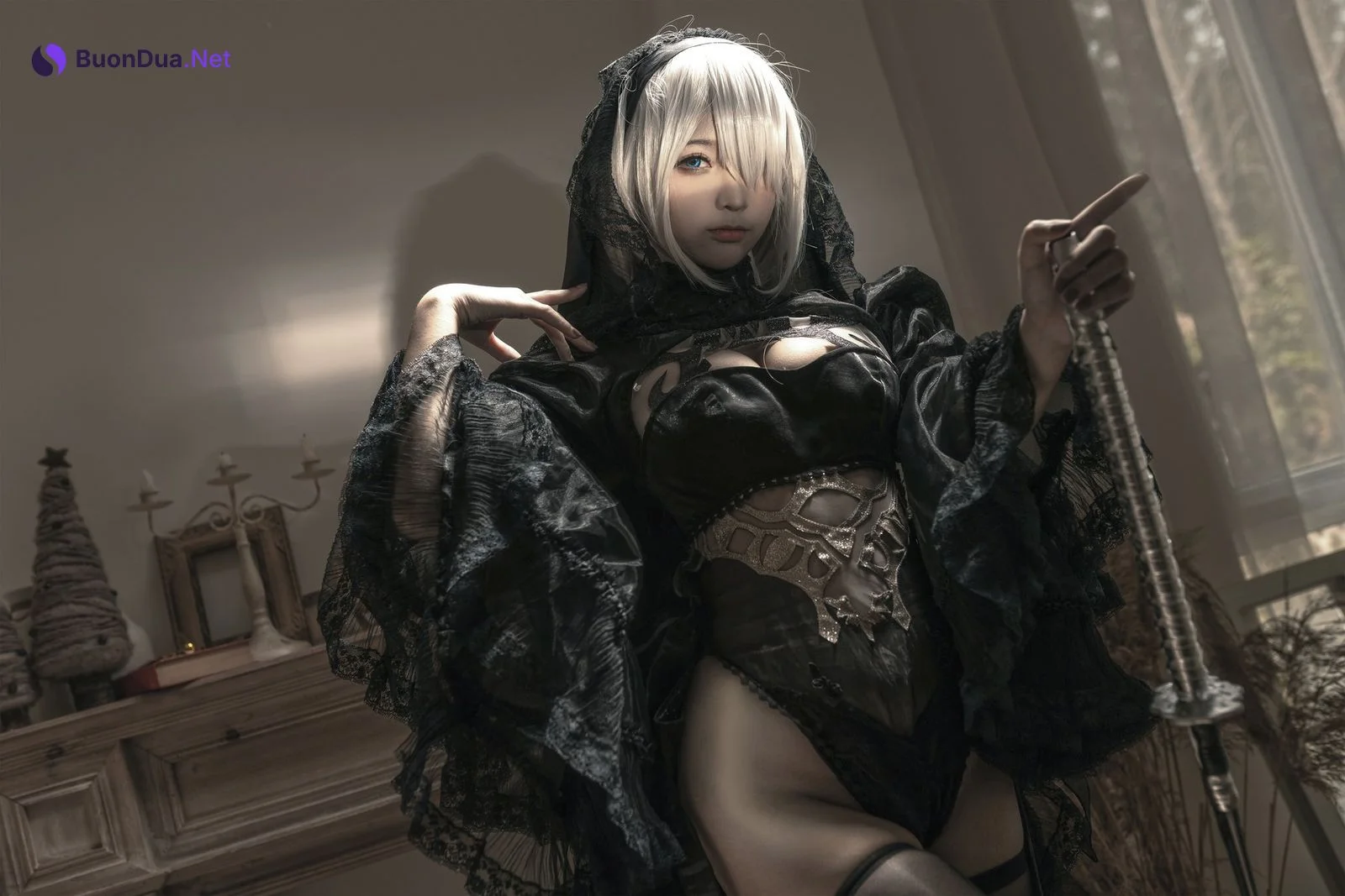 Cosplay 蠢沫沫 Chunmomo 尼尔纪元 黑花嫁 - Photo 5