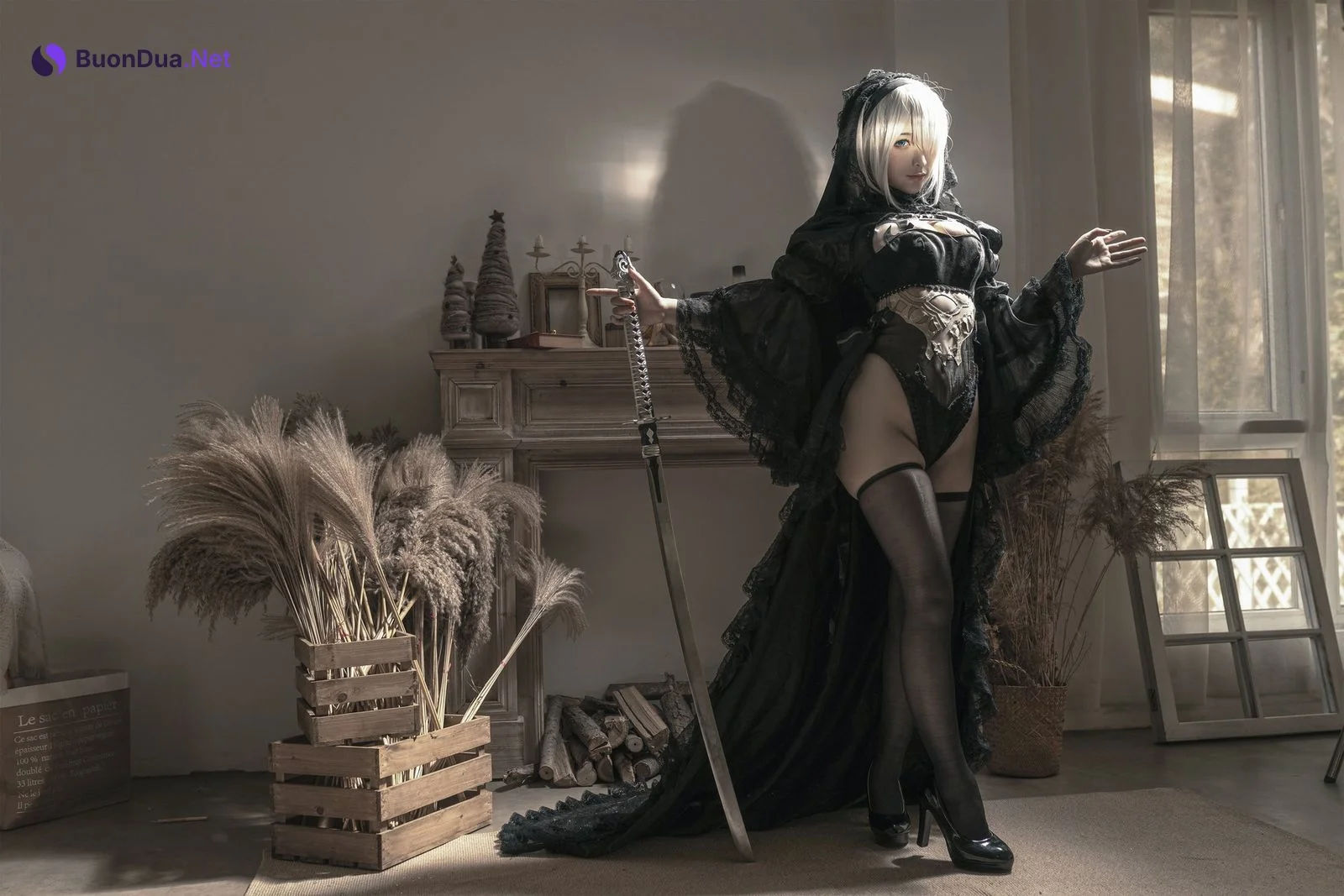 Cosplay 蠢沫沫 Chunmomo 尼尔纪元 黑花嫁 - Photo 6