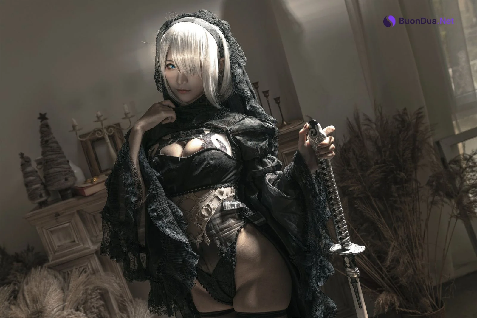 Cosplay 蠢沫沫 Chunmomo 尼尔纪元 黑花嫁 - Photo 7