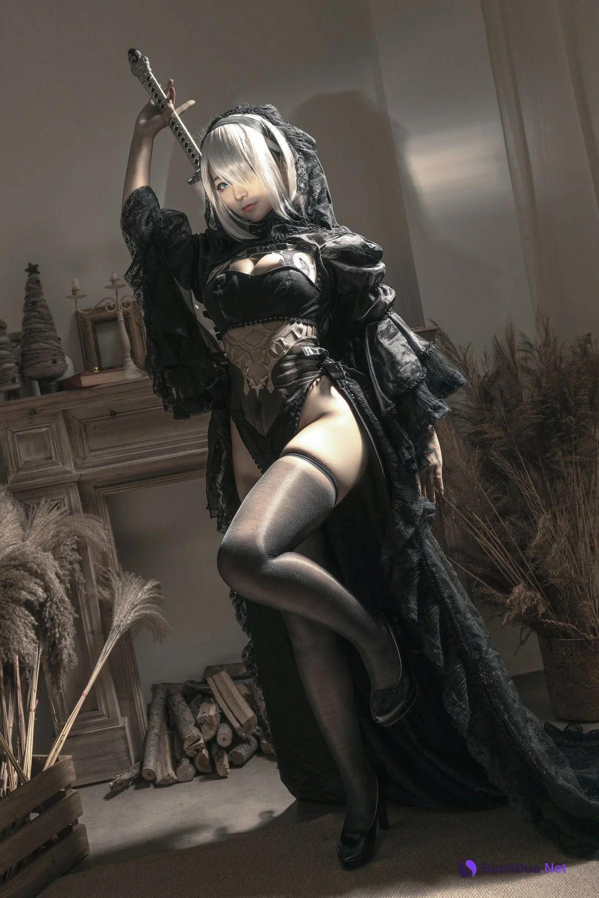 Cosplay 蠢沫沫 Chunmomo 尼尔纪元 黑花嫁 - Photo 9