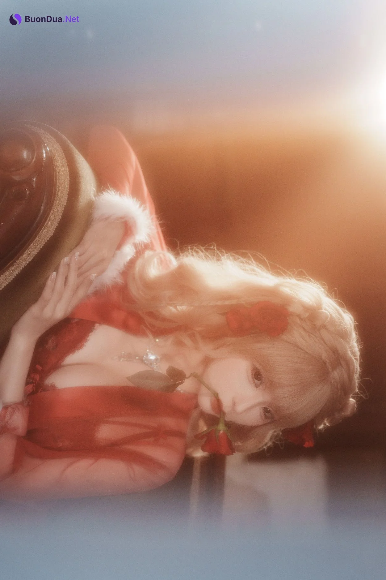 Cosplay 蠢沫沫Chunmomo 黑红纱裙 - Photo 19