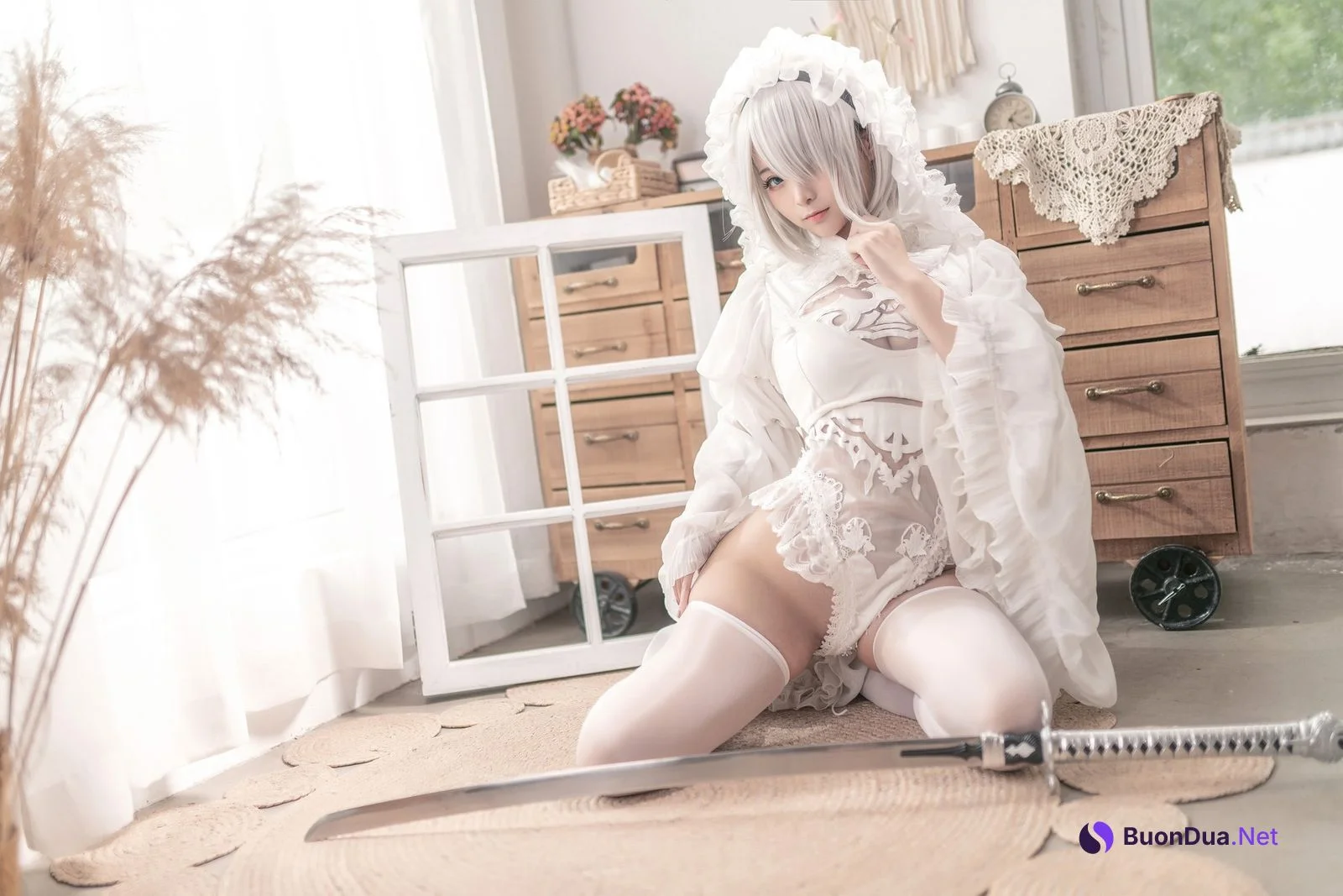 Cosplay 蠢沫沫 Chunmomo 尼尔纪元 白花嫁 - Photo 10