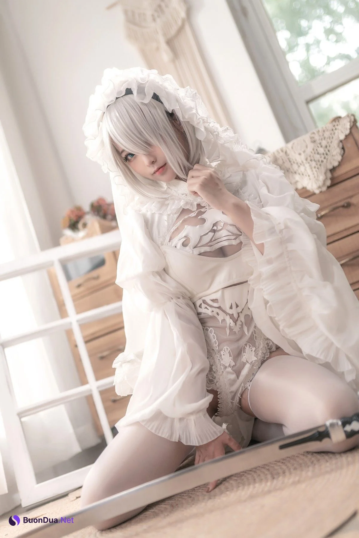 Cosplay 蠢沫沫 Chunmomo 尼尔纪元 白花嫁 - Photo 11