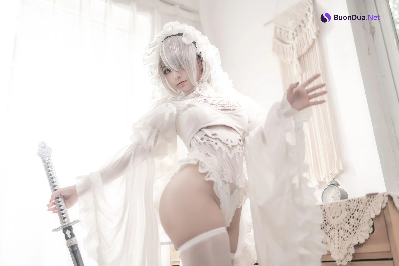 Cosplay 蠢沫沫 Chunmomo 尼尔纪元 白花嫁 - Photo 15