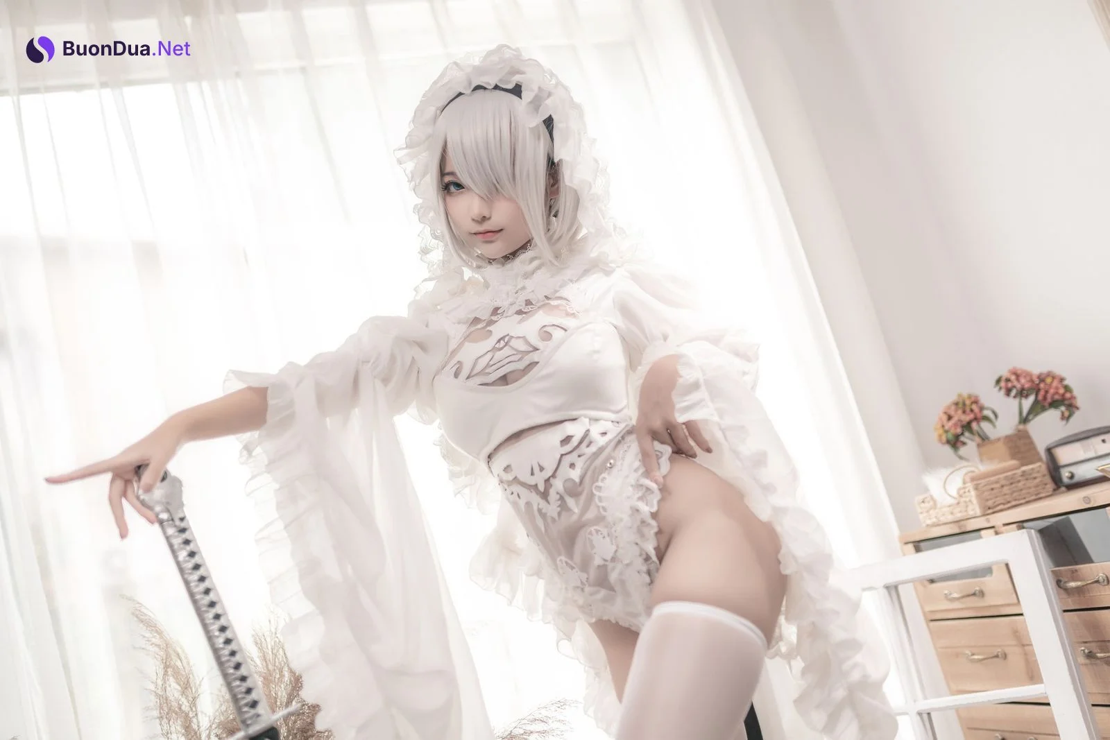 Cosplay 蠢沫沫 Chunmomo 尼尔纪元 白花嫁 - Photo 18