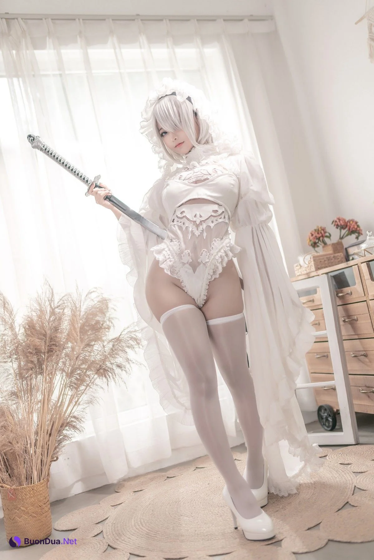 Cosplay 蠢沫沫 Chunmomo 尼尔纪元 白花嫁 - Photo 19