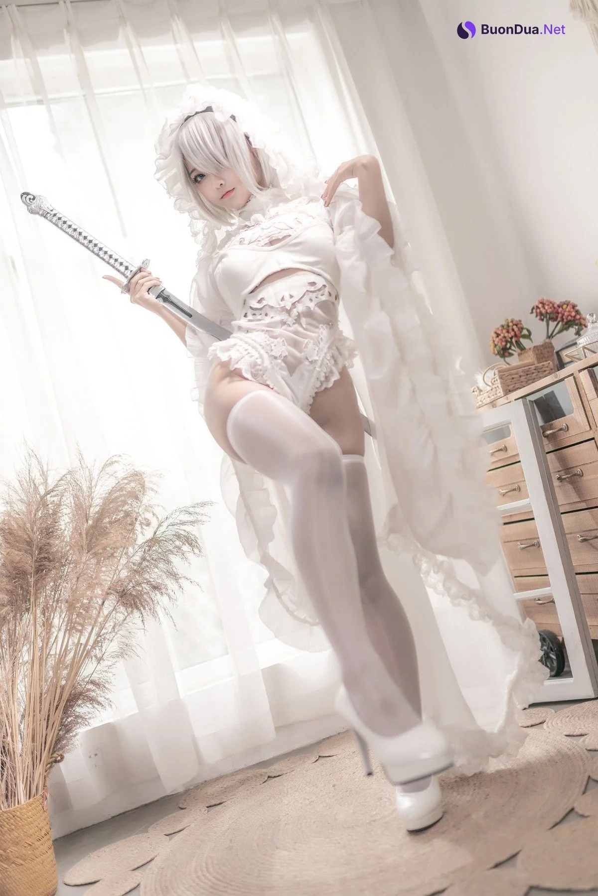 Cosplay 蠢沫沫 Chunmomo 尼尔纪元 白花嫁 - Photo 20