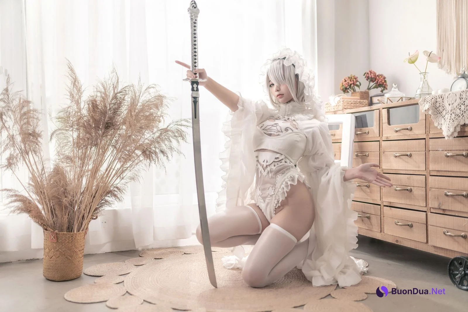 Cosplay 蠢沫沫 Chunmomo 尼尔纪元 白花嫁 - Photo 5