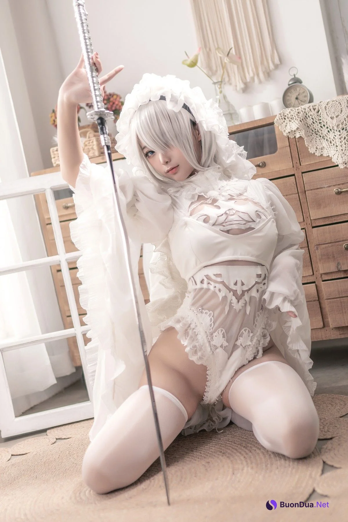 Cosplay 蠢沫沫 Chunmomo 尼尔纪元 白花嫁 - Photo 8