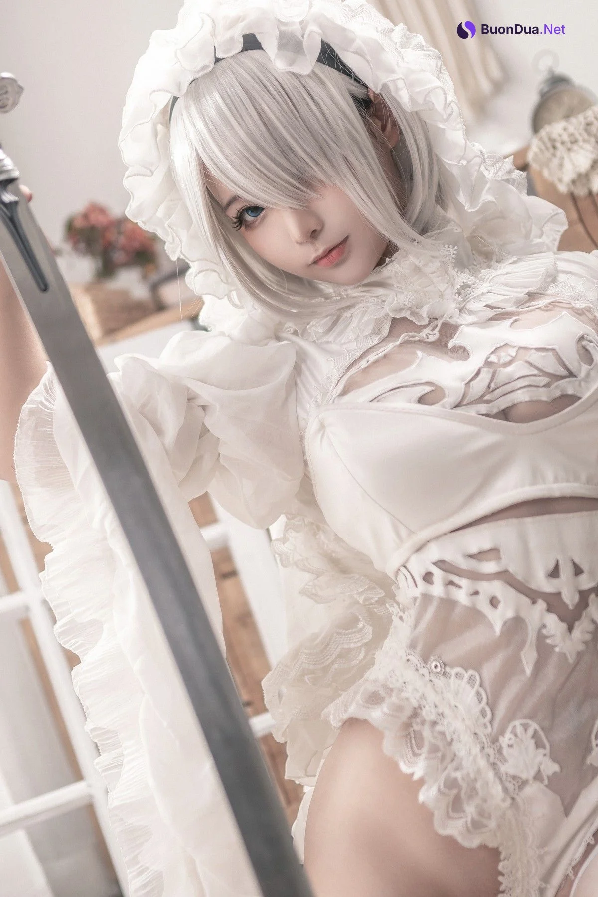 Cosplay 蠢沫沫 Chunmomo 尼尔纪元 白花嫁 - Photo 9