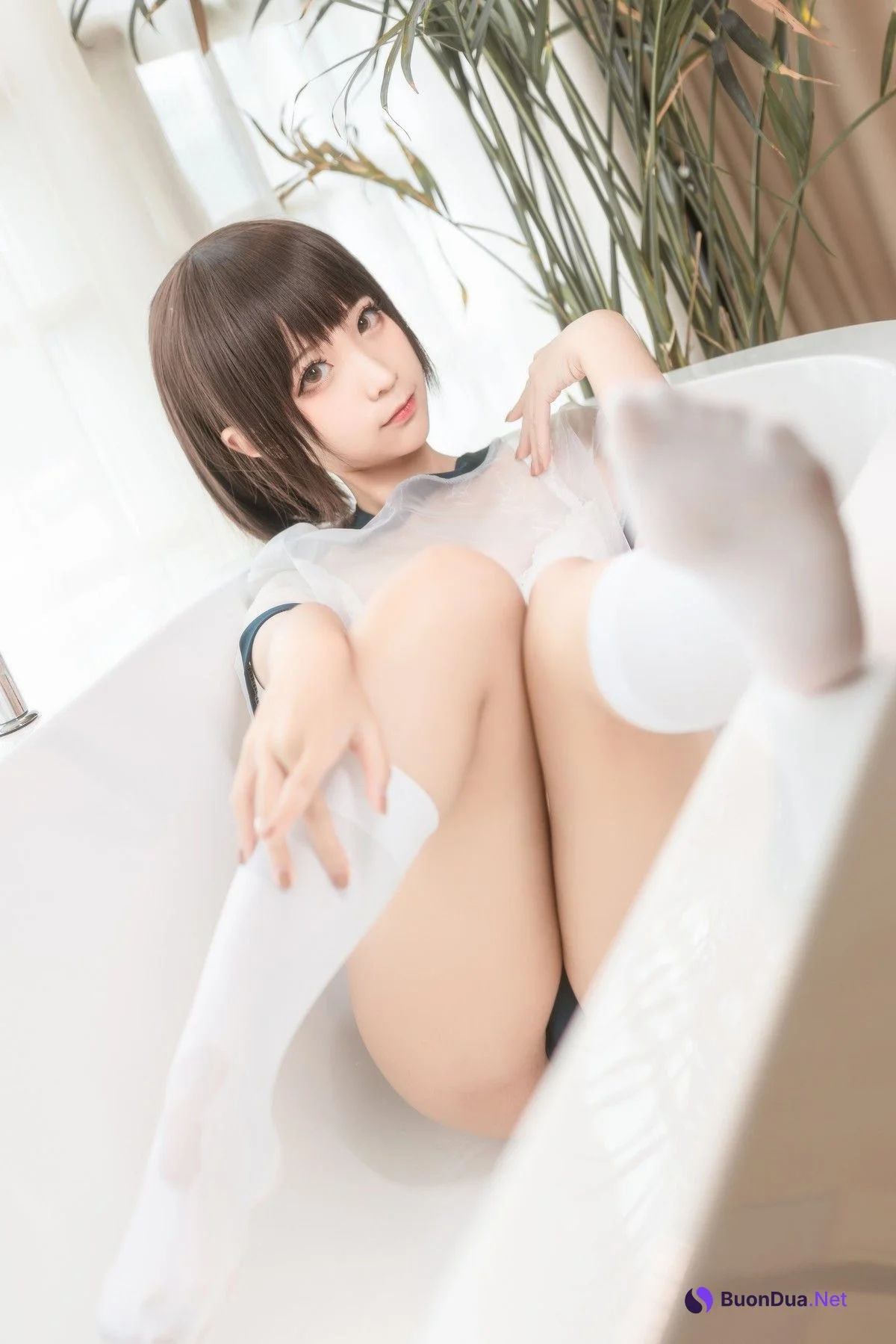 Cosplay 蠢沫沫 Chunmomo 透明体操服 - Photo 20