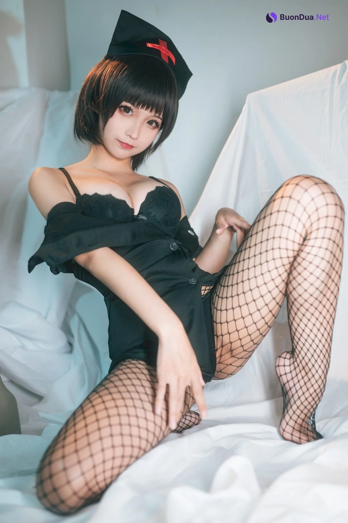 Cosplay 蠢沫沫 Chunmomo 护士 Dark Nurse - Photo 13