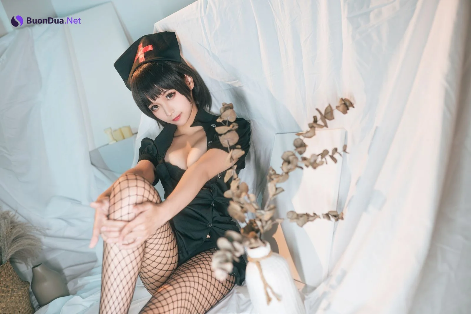 Cosplay 蠢沫沫 Chunmomo 护士 Dark Nurse - Photo 15