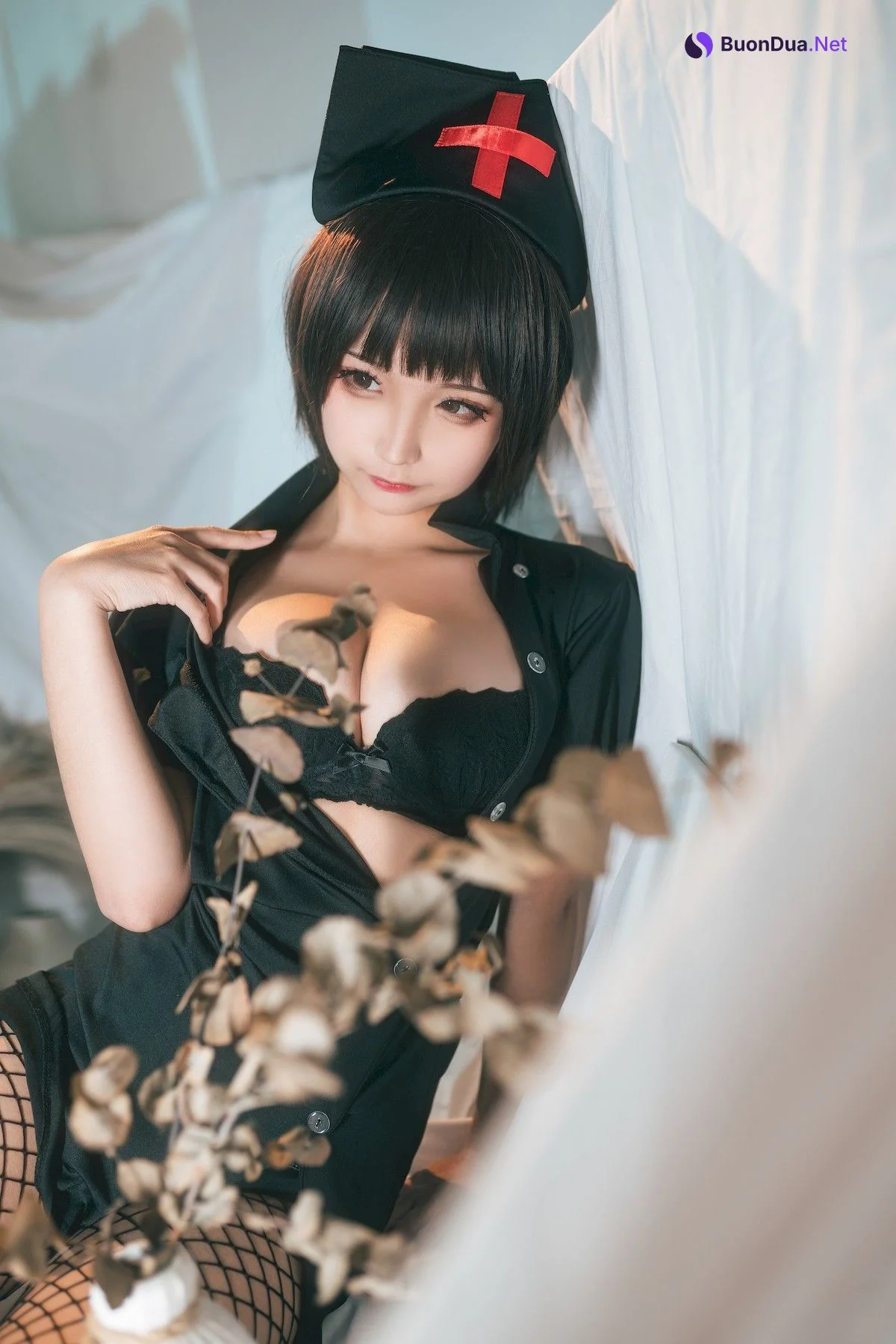 Cosplay 蠢沫沫 Chunmomo 护士 Dark Nurse - Photo 17
